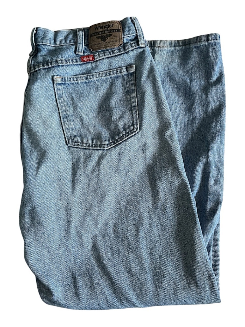 Wrangler Jeans Mens 40x30 Fit 38x30 Light Wash Relaxed Fit Stretch Denim 97601SB
